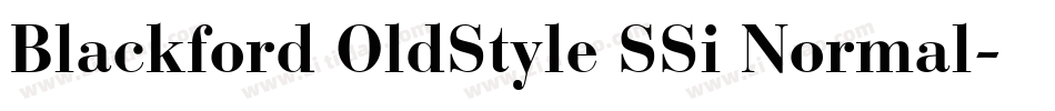 Blackford OldStyle SSi Normal字体转换
